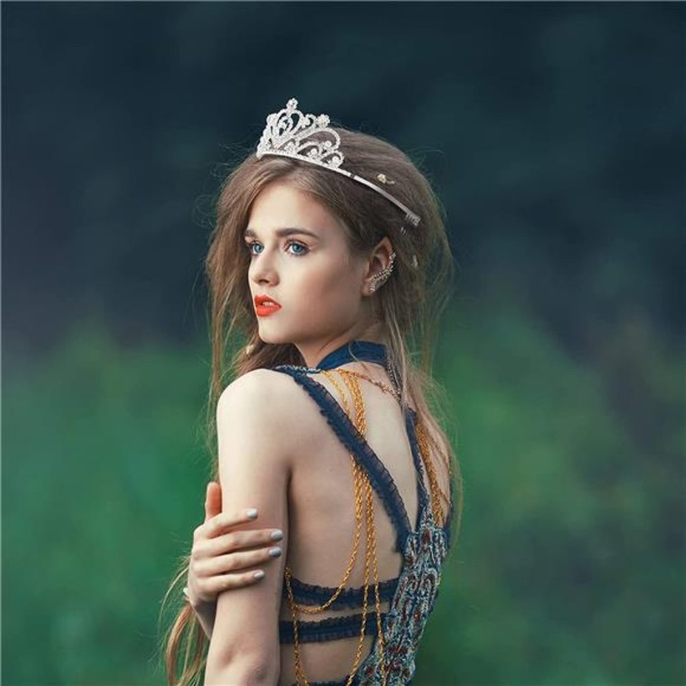 Royal Crystal King Crown Set: Wedding Tiara for Men and Women